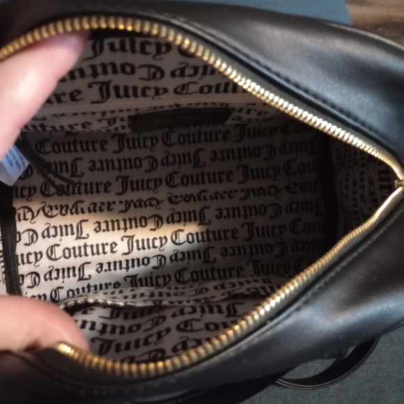 Juicy Couture Black and Pink Floral Crossbody Bag - Picture 4 of 4